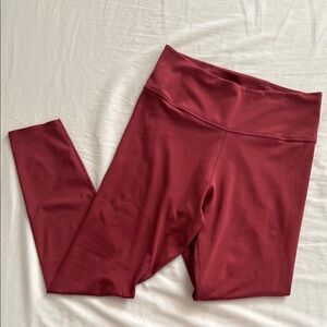 Nike Red High-Waisted Leggings
